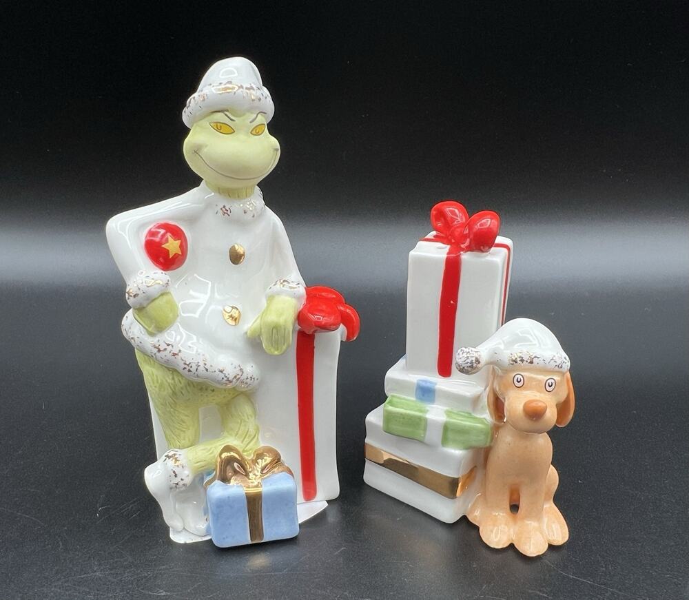 Lenox MERRY GRINCHMAS Salt & Pepper Shakers 2022 Grinch Max Dr. Seuss Christmas